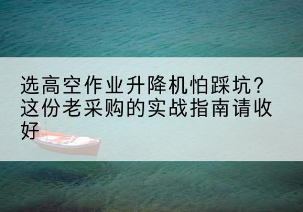 双辽高空作业升降机厂家推荐-选高空作业升降机怕踩坑？这份老采购的实战指南请收好